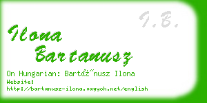 ilona bartanusz business card